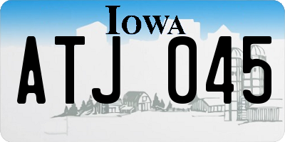 IA license plate ATJ045
