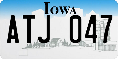 IA license plate ATJ047