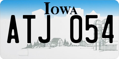 IA license plate ATJ054