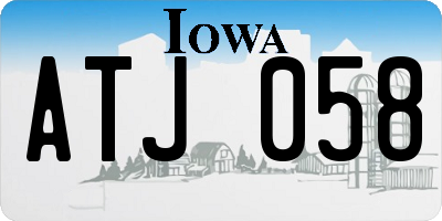 IA license plate ATJ058