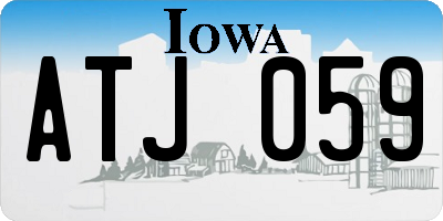IA license plate ATJ059