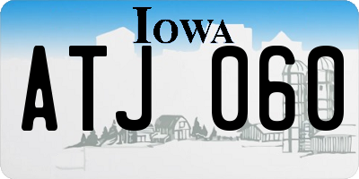 IA license plate ATJ060