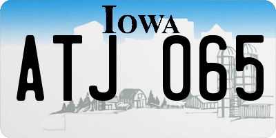IA license plate ATJ065
