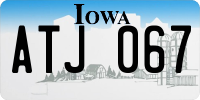 IA license plate ATJ067