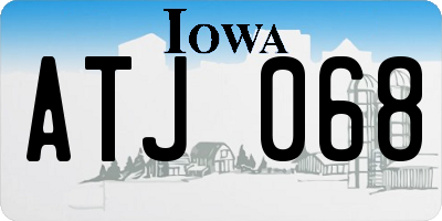 IA license plate ATJ068