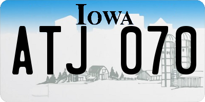 IA license plate ATJ070