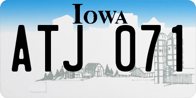 IA license plate ATJ071