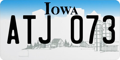 IA license plate ATJ073