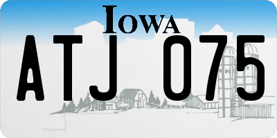 IA license plate ATJ075