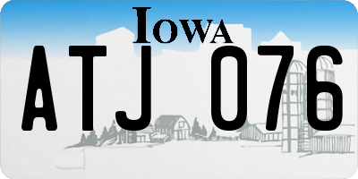 IA license plate ATJ076