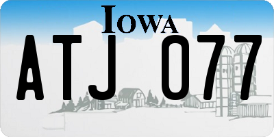 IA license plate ATJ077