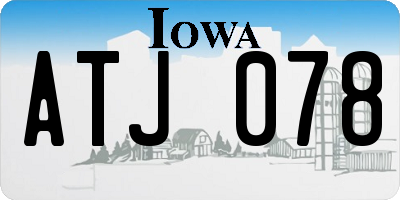 IA license plate ATJ078
