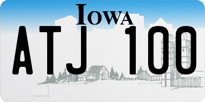 IA license plate ATJ100