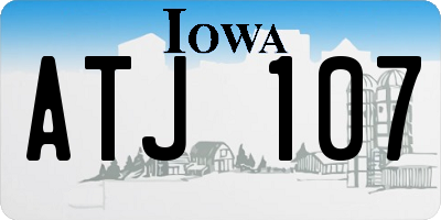 IA license plate ATJ107