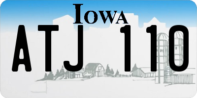 IA license plate ATJ110