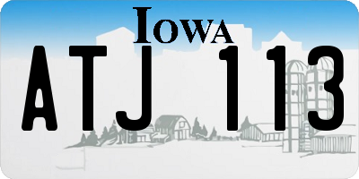 IA license plate ATJ113