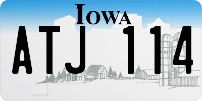 IA license plate ATJ114