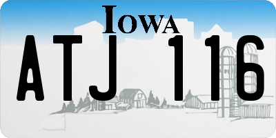 IA license plate ATJ116