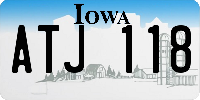 IA license plate ATJ118