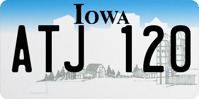 IA license plate ATJ120