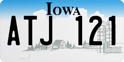 IA license plate ATJ121