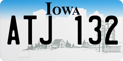 IA license plate ATJ132