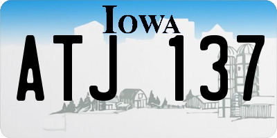 IA license plate ATJ137