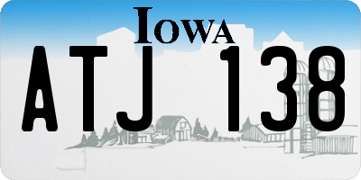 IA license plate ATJ138