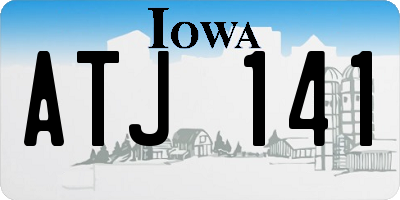 IA license plate ATJ141