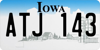 IA license plate ATJ143