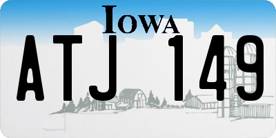 IA license plate ATJ149