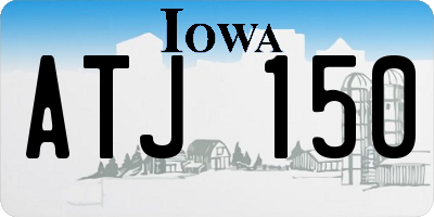 IA license plate ATJ150