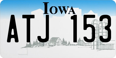 IA license plate ATJ153