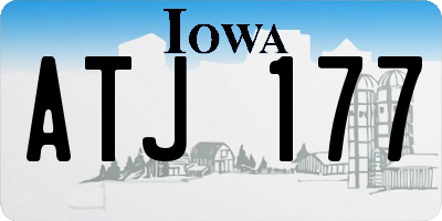 IA license plate ATJ177