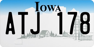 IA license plate ATJ178