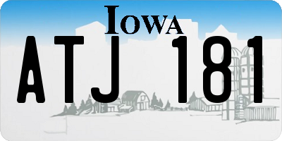 IA license plate ATJ181