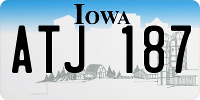 IA license plate ATJ187