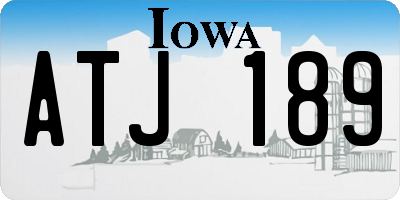 IA license plate ATJ189