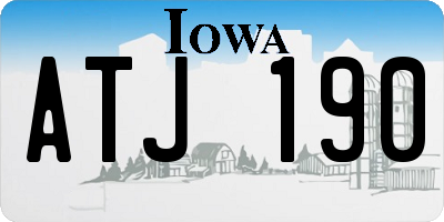 IA license plate ATJ190