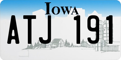 IA license plate ATJ191