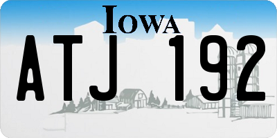 IA license plate ATJ192