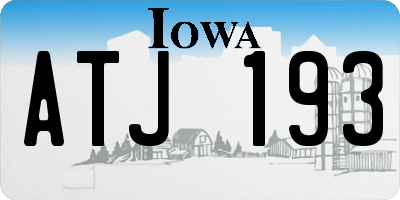 IA license plate ATJ193
