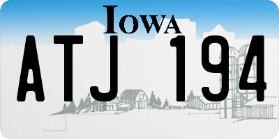 IA license plate ATJ194