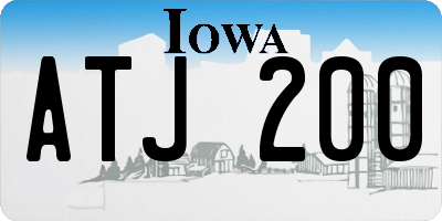 IA license plate ATJ200