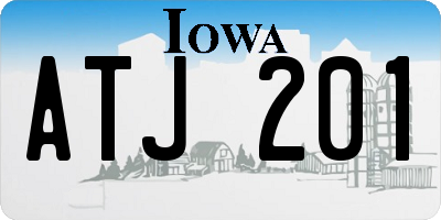IA license plate ATJ201