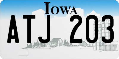 IA license plate ATJ203