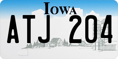 IA license plate ATJ204