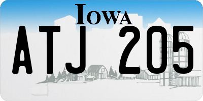 IA license plate ATJ205