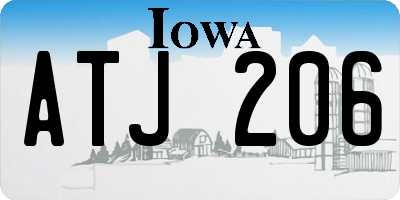 IA license plate ATJ206