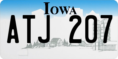 IA license plate ATJ207